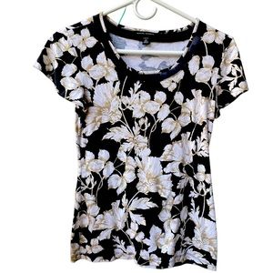 Banana Republic Printed Stretch Cotton Tee - XS